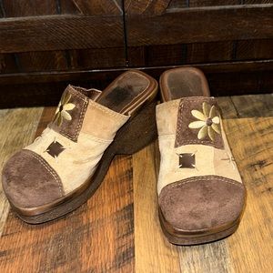 Y2K Vintage Predictions Chunky Suede Leather Boho Funky Platforms 90s Daisy Sz6